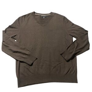 Brown cashmere V-Neck Sweater